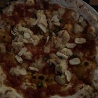 Garlic and Chilli Vegan Pizza  at La Pizzeria da Claudio  in Koh Tao