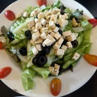 Greek salad at La Pizzeria da Claudio  in Koh Tao