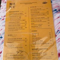 Menu  at Café Lief  in Haarlem