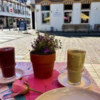 Matcha fruitsapje  at Café Lief  in Haarlem