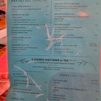 Menu at Café Lief  in Haarlem