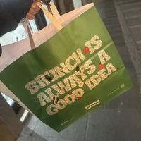 their takeaway bags- so cute.  at Brunch Republic  in Florence