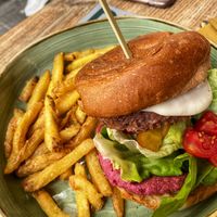 Vegan burger  at Brunch Republic  in Florence