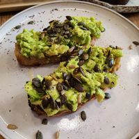 Avocado toast at Roast Club in Barcelona