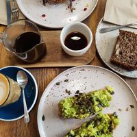 Whole breakfast at Roast Club in Barcelona