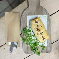 Vegan sausage roll  at Cheam Park Caffè in Sutton
