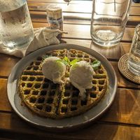 Coconut Pandan Waffle at Sundays  in Phnom Penh