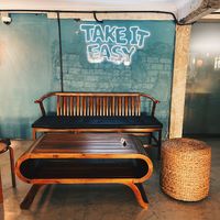 Take it easy upstairs relaxed seating area   at Sundays  in Phnom Penh