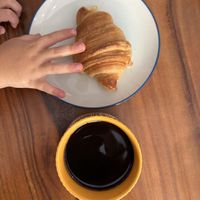 Croissant snatched by my 4yr old 😂  at Sundays  in Phnom Penh