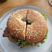Khmer breakfast bagel at Sundays  in Phnom Penh