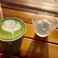 Almond matcha latte w/o sugar   at Sundays  in Phnom Penh