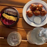 Smoothie bowl & cauliflower bitess  at Sundays  in Phnom Penh