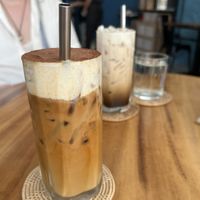 Lattemisu and gingerbread iced latte  at Sundays  in Phnom Penh