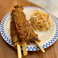Mushroom skewers   at Sundays  in Phnom Penh