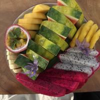Fruit plate   at Sundays  in Phnom Penh