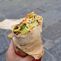 Falafel wrap (€7) at Santo Falafel in Florence