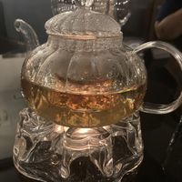 Beautiful tea pot with candle (caffeine free)  at East Side Café & Dining in Tokyo