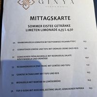 lunch menu  at Ginya Vegan House  in Hamburg