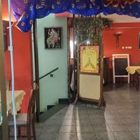 The restaurant is at the bottom of the stairs at India House in Sofia