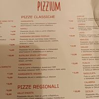 Menù at Pizzium in Bologna