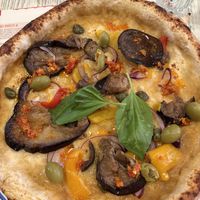 Calabria pizza, vegan by default  at Pizzium in Bologna