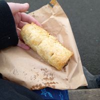 Vegan Haggis Sausage Roll. at Prism Coffee in Gateshead