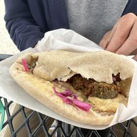 Falafel sandwich   at Dahab Falafel Co in Durham