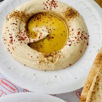 Hummus   at Flora Falafel in Istanbul