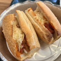 V meatball parmigiana   at Famous Joe Pizzeria in Brooklyn