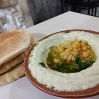 Hummus and Bread at Abu Shukri in East Jerusalem