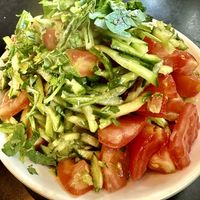 chopped salad  at Abu Shukri in East Jerusalem