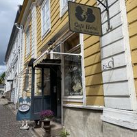 Cafe helmin edusta at Tea and Coffee House Helmi in Porvoo