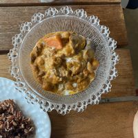 Massala curry with eggplant and chickpeas (80B)   at POHSOP in Chiang Mai