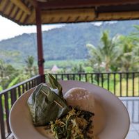 Tum Tofu (with the view, vegan) at Warung Wisma Bojana in Karangasem