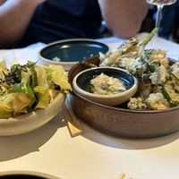 Crack cabbage and tempura broccoli   at Miso Newcastle in Newcastle Upon Tyne