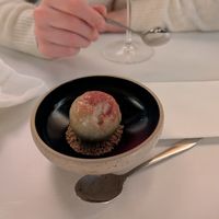 Rhubarb Sorbet at Miso Newcastle in Newcastle Upon Tyne