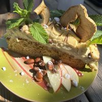Vegan carrot cake  at Blaupause in Luebeck