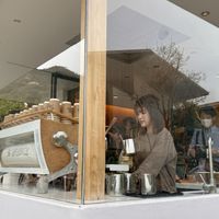 Baristas at workk  at % Arabica in Kyoto