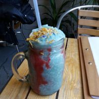 Blue majik smoothie at Earth to Table in Bondi Junction