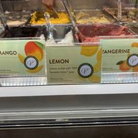 Vegan sorbets   at Venchi in Richmond Upon Thames