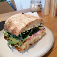 Smoked cheese and coleslaw at Alex Gooch in Monmouth