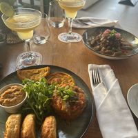 Ratatouille and mushroom gnoccis (and tasty cocktails)  at Le Cook's Restaurant in Moorea