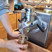 Fresh peanut butter in the making #Veganuary at Nono Shop & Cafe Seoul in Seoul