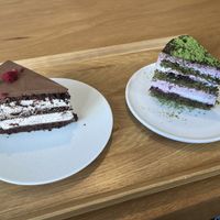 Chocolate and matcha cake  at Nono Shop & Cafe Seoul in Seoul