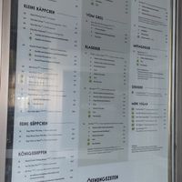 Vegane Optionen sind mit grüner Farbe gekennzeichnet at La Que in Muenster