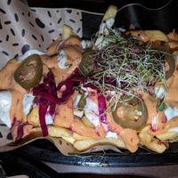 Vegan loaded fries at Burrito Bandito in Bern