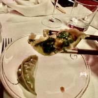 Vegetable dumplings inside  at Pine&Apple in Florence