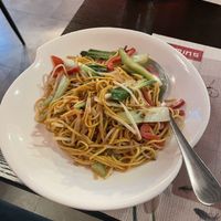 Fried noodles   at Ming Chinese in Sevilla