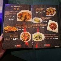 All vegan except the one I’ve crossed out   at Ming Chinese in Sevilla