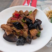 Large portion of tofu at Ming Chinese in Sevilla
